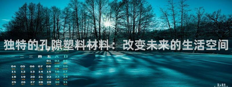 太阳成集团tyc1050：独特的孔隙塑料材料：改变未来的生活